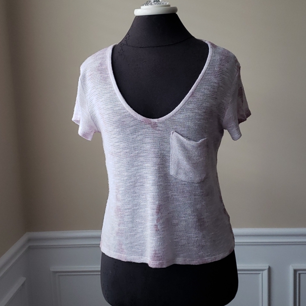 Me To We Knit Vneck crop Style T-shirt Xsmall